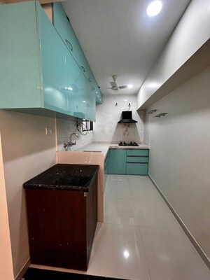 Kitchen in 3 BHK Apartment at Gera World of Joy, Kharadi – for Rent