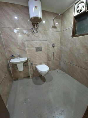 Bathroom in 3 BHK Builder Floor at Chattarpur – for Rent