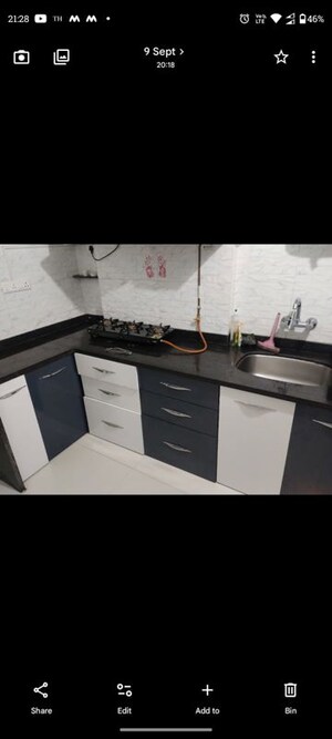 Kitchen in 1 BHK Apartment at Vijay Garden, Ghodbunder Road – for Rent