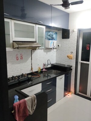 Kitchen in 1 BHK Apartment at Vijay Garden, Ghodbunder Road – for Rent