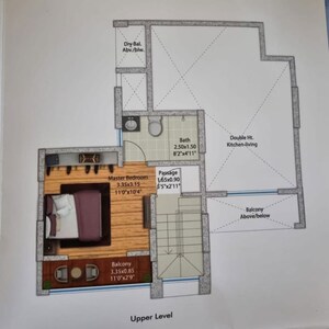 Floor Plan in 2 BHK Apartment at Gera Planet Of Joy, Kharadi – for Rent