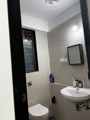 Bathroom in 2 BHK Apartment at Chandak 34 Park Estate, Goregaon West – for Rent