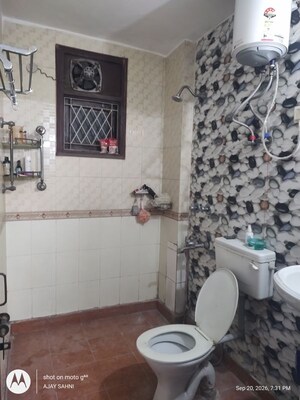 Bathroom in 3.5 BHK Builder Floor at Mehrauli – for Rent