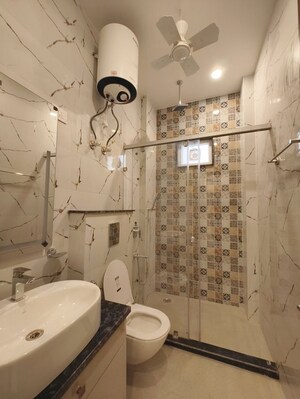 Bathroom in 3 BHK Builder Floor at Chittaranjan Park – for Rent