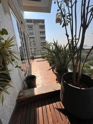 Balcony in 4 BHK Apartment at Godrej Platinum Bangalore, Hebbal – for Rent