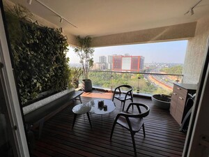 Balcony in 4 BHK Apartment at Godrej Platinum Bangalore, Hebbal – for Rent