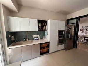 Kitchen in 4 BHK Apartment at Godrej Platinum Bangalore, Hebbal – for Rent