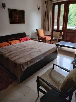 Bedroom in 3 BHK Builder Floor at Jor Bagh – for Rent