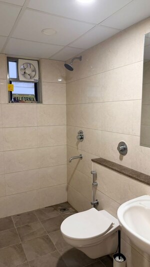 Bathroom in 3 BHK Apartment at Goyal Orchid Piccadilly, Thanisandra Main Road – for Rent