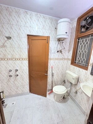 Bathroom in 3 BHK Builder Floor at Panchsheel Vihar – for Rent
