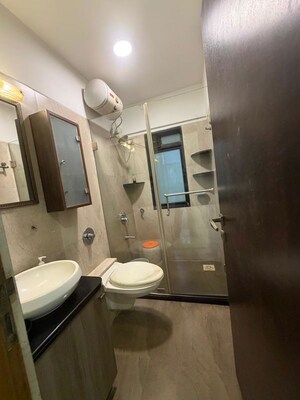 Bathroom in 3 BHK Apartment at Khar West – for Rent