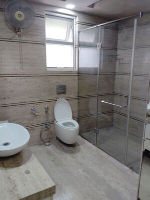 Bathroom in 4 BHK Builder Floor at Safdarjung Enclave – for Rent