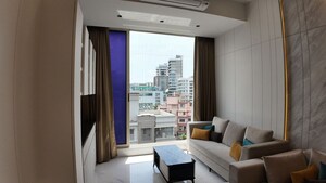 Living Room in 3 BHK Apartment at Nav Bahar, Khar West – for Rent