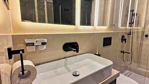 Washroom in 3 BHK Apartment at Nav Bahar, Khar West – for Rent