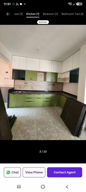 Kitchen in 3 BHK Apartment at Keshar Kadam, Thaltej – for Rent