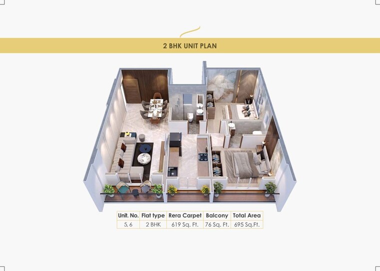 Floor Plan, parsn-nehru-nagar-shiv-vaibhav-chs 2 Bedroom 650 Sq.Ft. Apartment In Kurla Mumbai 10694965