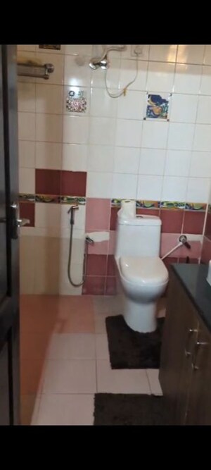 Bathroom in 3 BHK Apartment at Sarvashri Krishna Gardenia, Dollars Colony – for Rent
