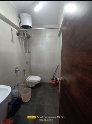 Bathroom in 2 BHK Apartment at Cosmos Habitat, Majiwada – for Rent