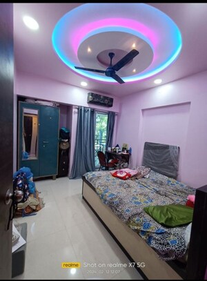 Bedroom in 2 BHK Apartment at Cosmos Habitat, Majiwada – for Rent