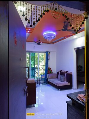 Living Room in 2 BHK Apartment at Cosmos Habitat, Majiwada – for Rent