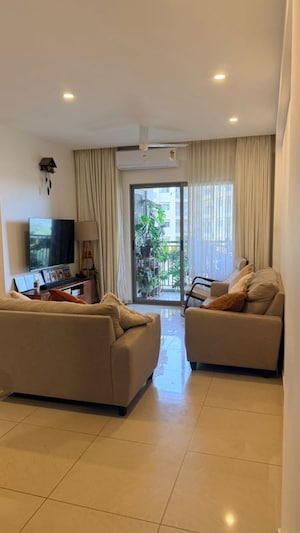 Living Room in 3 BHK Apartment at Goyal Orchid Piccadilly, Thanisandra Main Road – for Rent