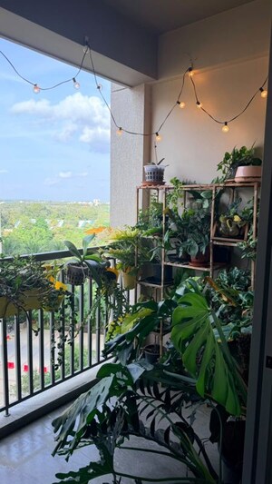 Balcony in 3 BHK Apartment at Goyal Orchid Piccadilly, Thanisandra Main Road – for Rent