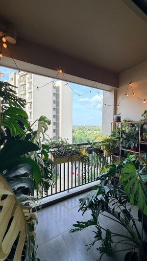 Balcony in 3 BHK Apartment at Goyal Orchid Piccadilly, Thanisandra Main Road – for Rent