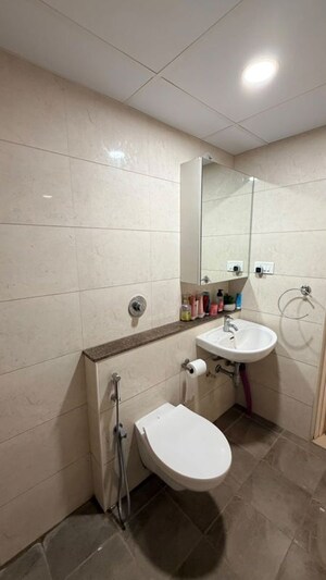 Bathroom in 3 BHK Apartment at Goyal Orchid Piccadilly, Thanisandra Main Road – for Rent