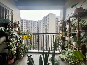 Balcony in 3 BHK Apartment at Goyal Orchid Piccadilly, Thanisandra Main Road – for Rent