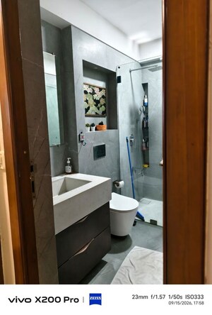 Bathroom in 3 BHK Apartment at Hiranandani Gardens Eldora, Powai – for Rent