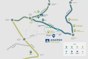 4 BHK Villa – Map Location View at Adarsh Sanctuary, Sarjapur Road - for Sale