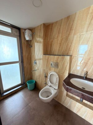 Bathroom in 1 BHK Apartment at Lodha Amara, Kolshet Road – for Rent