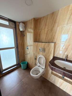 Bathroom in 1 BHK Apartment at Lodha Amara, Kolshet Road – for Rent