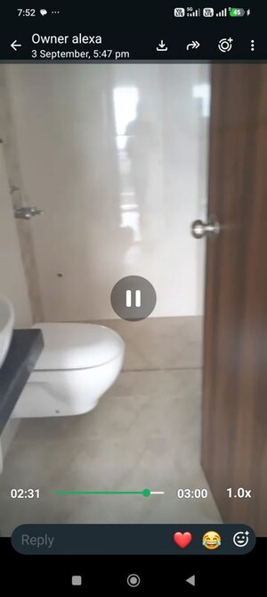 Bathroom in 1 BHK Apartment at JP North Alexa, Mira Road – for Sale