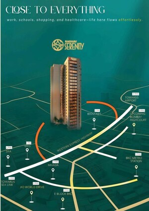 2 BHK Apartment – Map Location View at Raghav Serenity, Bandra East - for Sale