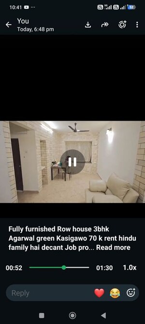 Bathroom in 3 BHK Villa at Agarwal Green Village, Mira Road – for Rent