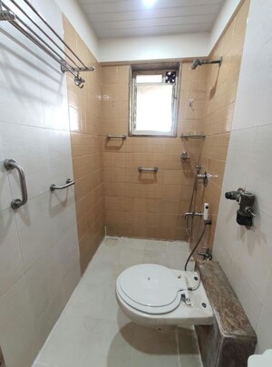 Bathroom in 1 BHK Apartment at Agarwal Trinity Towers, Malad West – for Rent