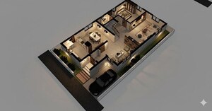 Floor Plan in 4 BHK Villa at Boduppal – for Sale