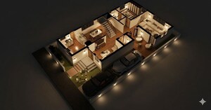 Floor Plan in 4 BHK Villa at Boduppal – for Sale