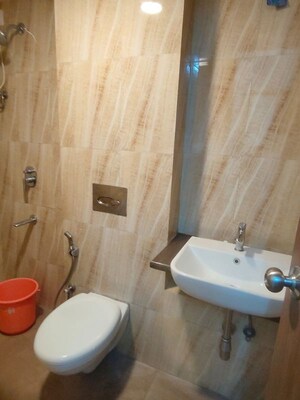Bathroom in 1 BHK Apartment at Lodha Crown Quality Homes, Majiwada – for Rent
