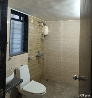 Bathroom in 3 BHK Apartment at Leena Bhairav Residency, Mira Road – for Sale
