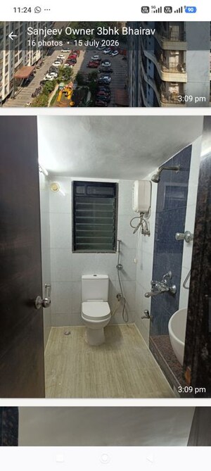 Bathroom in 3 BHK Apartment at Leena Bhairav Residency, Mira Road – for Sale