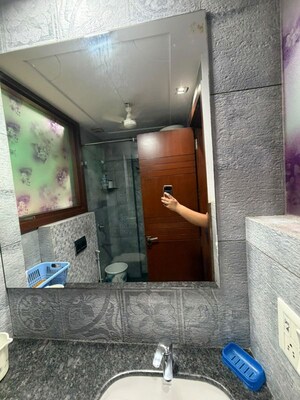 Bathroom in 3 BHK Builder Floor at Shivalik Colony – for Rent