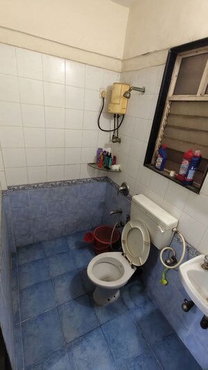 Bathroom in 1 BHK Apartment at Bhoomi Park II, Malad West – for Rent