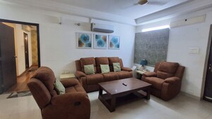 Living Room in 3 BHK Apartment at Ramky Towers, Gachibowli – for Rent