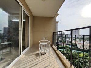 Balcony in 3.5 BHK Apartment at Bhartiya Nikoo Homes Phase 2, Thanisandra Main Road – for Rent