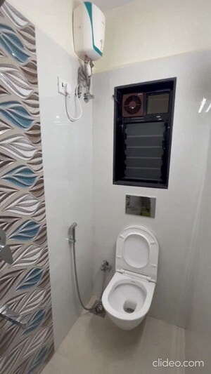 Bathroom in 2 BHK Apartment at Shreeji Silverene, Jogeshwari West – for Rent