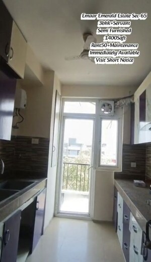 Kitchen in 3 BHK Apartment at Emaar Emerald Estate, Sector 65 – for Rent