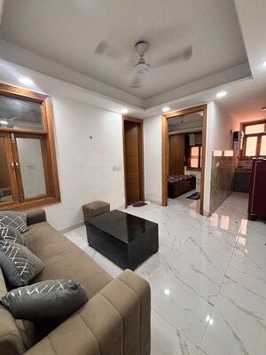 Living Room in 1 BHK Apartment at Freedom Fighters Enclave – for Rent