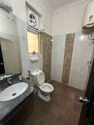 Bathroom in 3 BHK Builder Floor at Ansal API Esencia, Sector 67 – for Rent